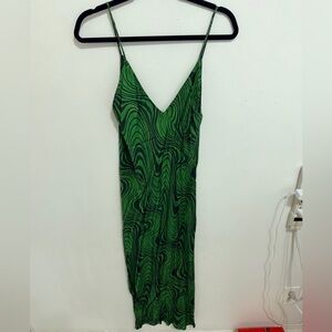 Zara Green Swirl Maxi Dress